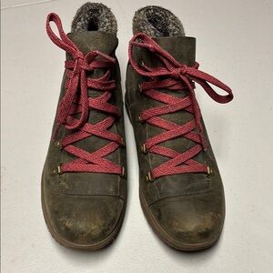 Merrell Brown and Red Lace Up Boots for Outdoor Adventures